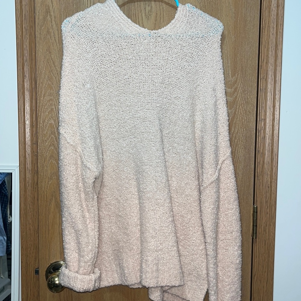 Oversized Knit Sweater/Sweatshirt, Dusty Pink